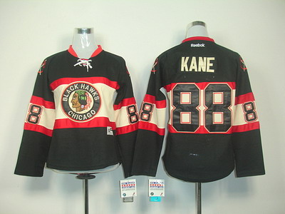 Women Chicago Blackhawks #88 KANE WINTER CLASSIC Black