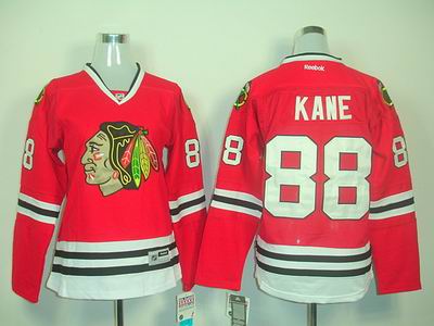 Women Chicago Blackhawks 88 Patrick Kane Red Jerseys