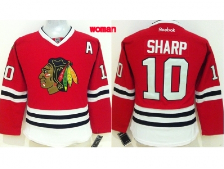 Women NHL Chicago Blackhawks 10 Patrick Sharp red Jersey