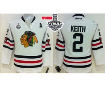 women nhl jerseys chicago blackhawks #2 keith white[2015 winter classic][2015 stanley cup][patch A]