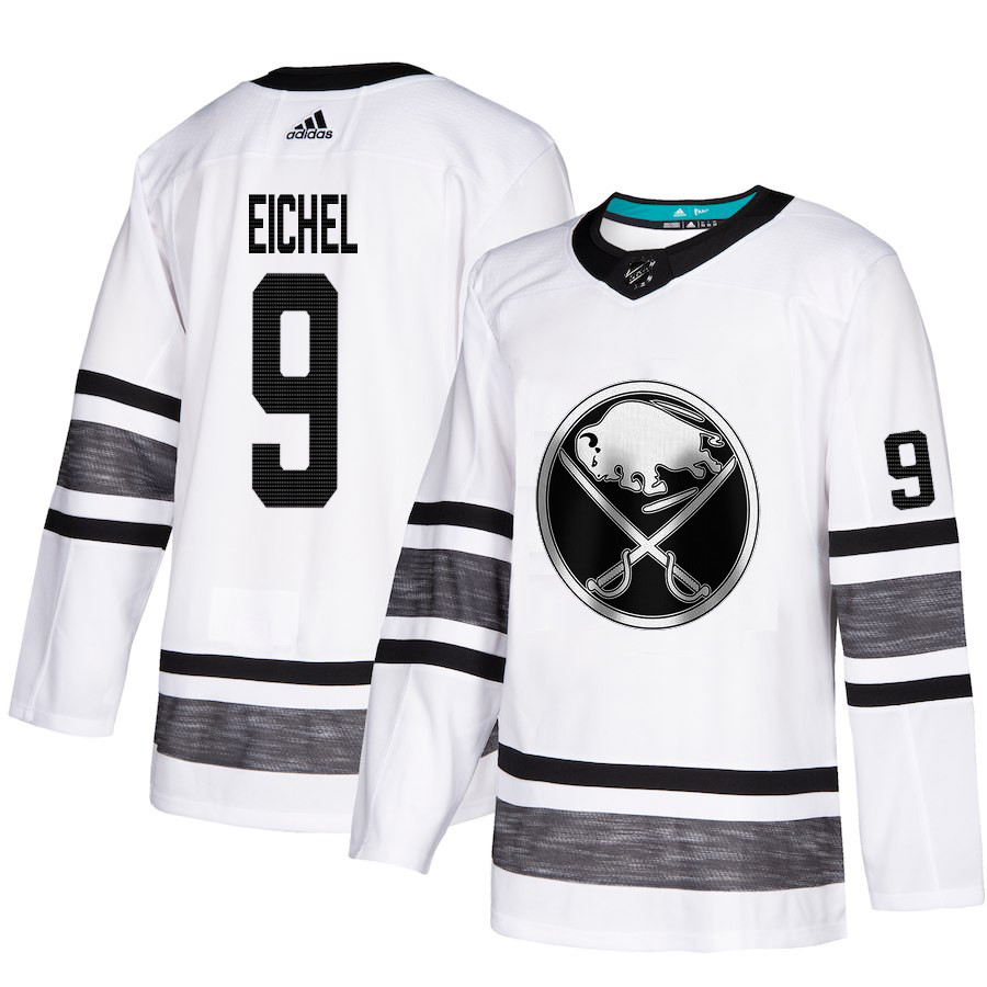 Sabres #9 Jack Eichel White Authentic 2019 All Star Stitched Hockey Jersey