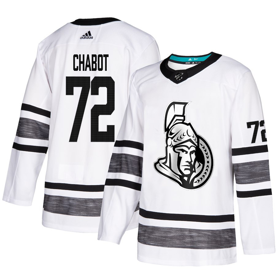 Senators #72 Thomas Chabot White Authentic 2019 All Star Stitched Hockey Jersey