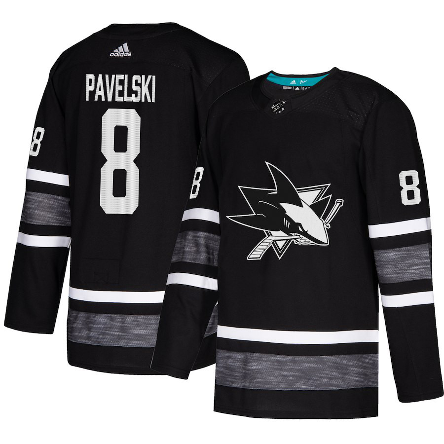 Sharks #8 Joe Pavelski Black Authentic 2019 All Star Stitched Hockey Jersey