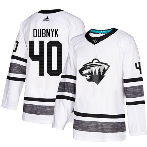 Wild #40 Devan Dubnyk White Authentic 2019 All Star Stitched Hockey Jersey