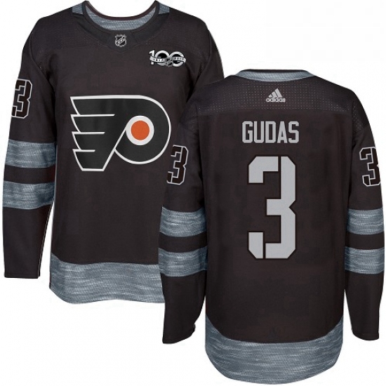 Mens Adidas Philadelphia Flyers 3 Radko Gudas Premier Black 1917 2017 100th Anniversary NHL Jersey