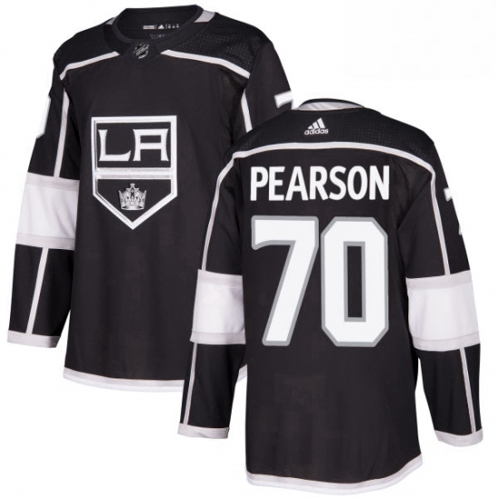 Mens Adidas Los Angeles Kings 70 Tanner Pearson Authentic Black Home NHL Jersey