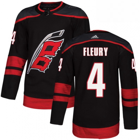 Mens Adidas Carolina Hurricanes 4 Haydn Fleury Authentic Black Alternate NHL Jersey