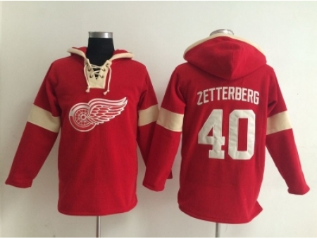 NHL detroit red wings #40 zetterberg red jerseys[pullover hooded sweatshirt]