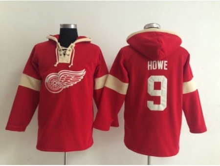 NHL detroit red wings #9 howe red jerseys[pullover hooded sweatshirt]