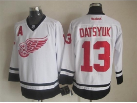 NHL Detroit Red Wings #13 Pavel Datsyuk black-white jerseys