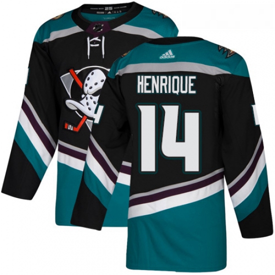 Youth Adidas Anaheim Ducks 14 Adam Henrique Authentic Black Teal Third NHL Jersey