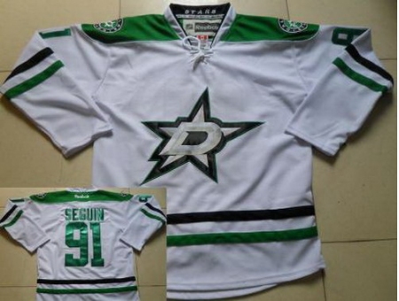 Dallas Stars 91 Tyler Seguin White Jerseys