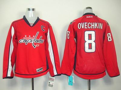 Women Washington Capitals 8# A.Ovechkin red jerseys