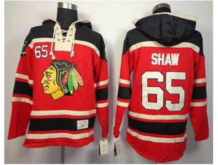 NHL jerseys Chicago Blackhawks #65 Shaw red[pullover hooded sweatshirt]