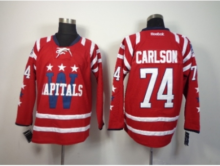 NHL Washington Capitals #74 John Carlson Red Stitched Jerseys(2015 Winter Classic)