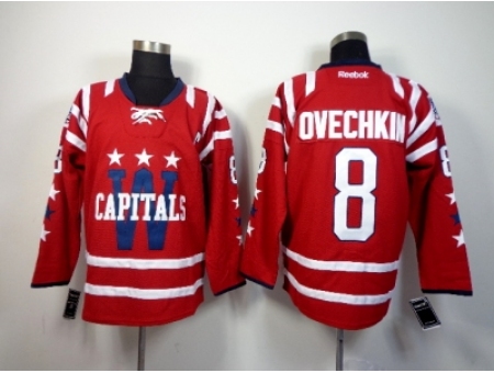 NHL Washington Capitals #8 Alex Ovechkin Red Stitched Jerseys(2015 Winter Classic)