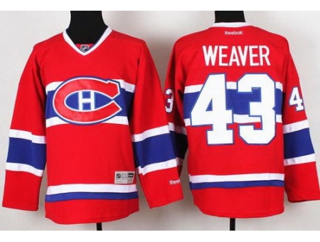 Montreal Canadiens 43 Mike Weaver Red NHL Hockey Jerseys