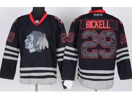 Chicago Blackhawks 29 Bryan Bickell Black ICE Fashion NHL Jerseys