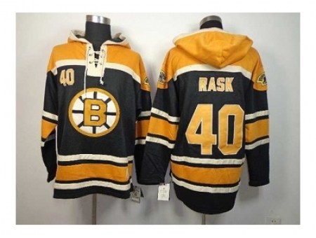 NHL Jerseys Boston Bruins #40 Rask black-yellow[pullover hooded sweatshirt]