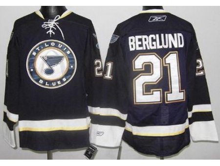 St. Louis Blues 21 Patrik Berglund Dark Blue NHL Jersey