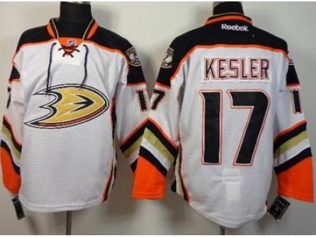 Anaheim Ducks 17 Ryan Kesler White Road Stitched NHL Jersey