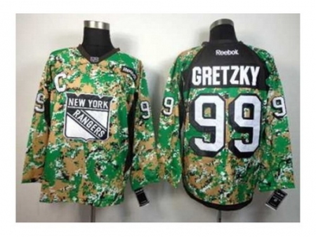 NHL Jerseys New York Rangers #99 Gretzky camo[patch C]