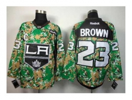 NHL Jerseys Los Angeles Kings #23 Brown camo[patch C]