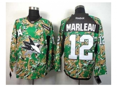 NHL Jerseys San Jose Sharks #12 Marleau Camo Jerseys[patch A]