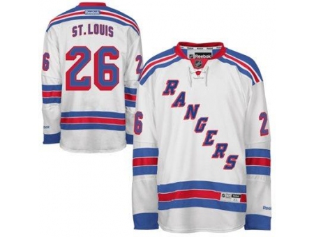 New York Rangers 26 Martin St. Louis White Hockey NHL Jerseys