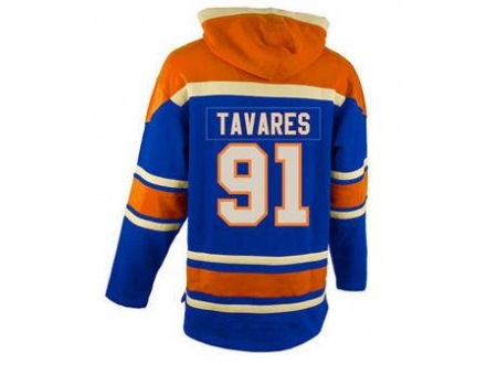 New York Islanders 91 John Tavares Lace-Up Hoodies