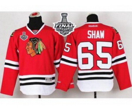 youth nhl jerseys chicago blackhawks #65 shaw red[2015 stanley cup]