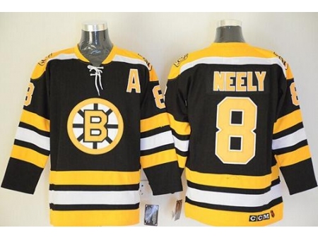 Boston Bruins #8 Cam Neely Black CCM Throwback Stitched NHL Jersey