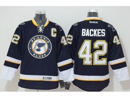 St. Louis Blues #42 David Backes Stitched Blue NHL Jersey