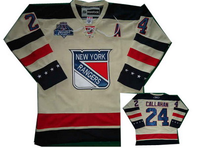 NHL Hockey Jerseys New York Rangers 24 Ryan Callahan Cream Jersey(Winte Classic)