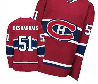 2011 Montreal Canadiens NHL Hockey Jerseys #51 Desharnais Red Authentic Hockey Jersey