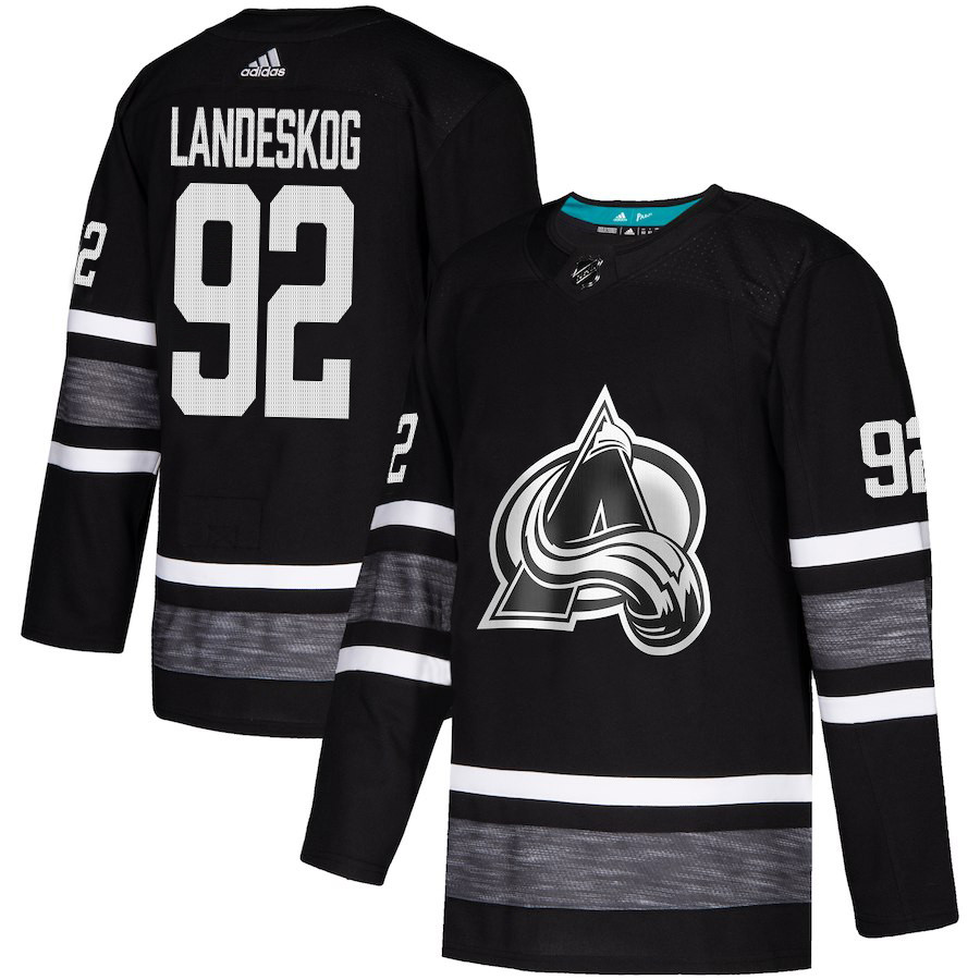 Avalanche #92 Gabriel Landeskog Black Authentic 2019 All Star Stitched Hockey Jersey