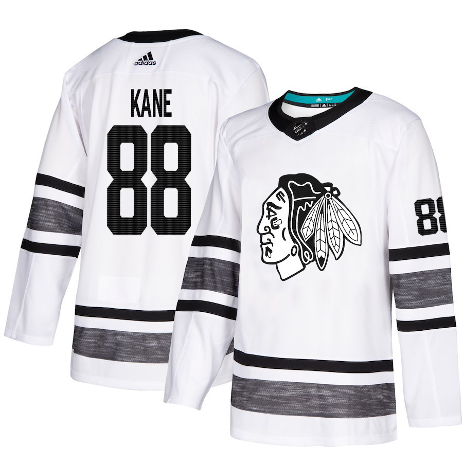 Blackhawks #88 Patrick Kane White Authentic 2019 All Star Stitched Hockey Jersey