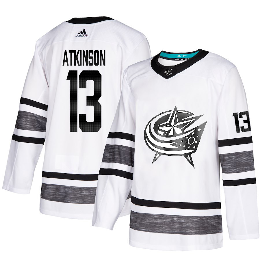 Blue Jackets #13 Cam Atkinson White Authentic 2019 All Star Stitched Hockey Jersey