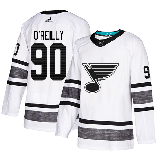 Blues #90 Ryan O 27Reilly White Authentic 2019 All Star Stitched Hockey Jersey