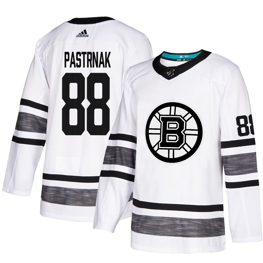 Bruins #88 David Pastrnak White Authentic 2019 All Star Stitched Hockey Jersey