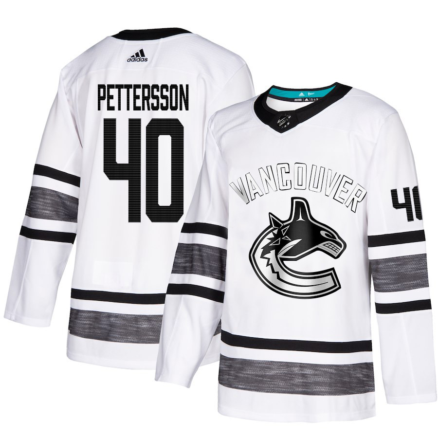 Canucks #40 Elias Pettersson White Authentic 2019 All Star Stitched Hockey Jersey