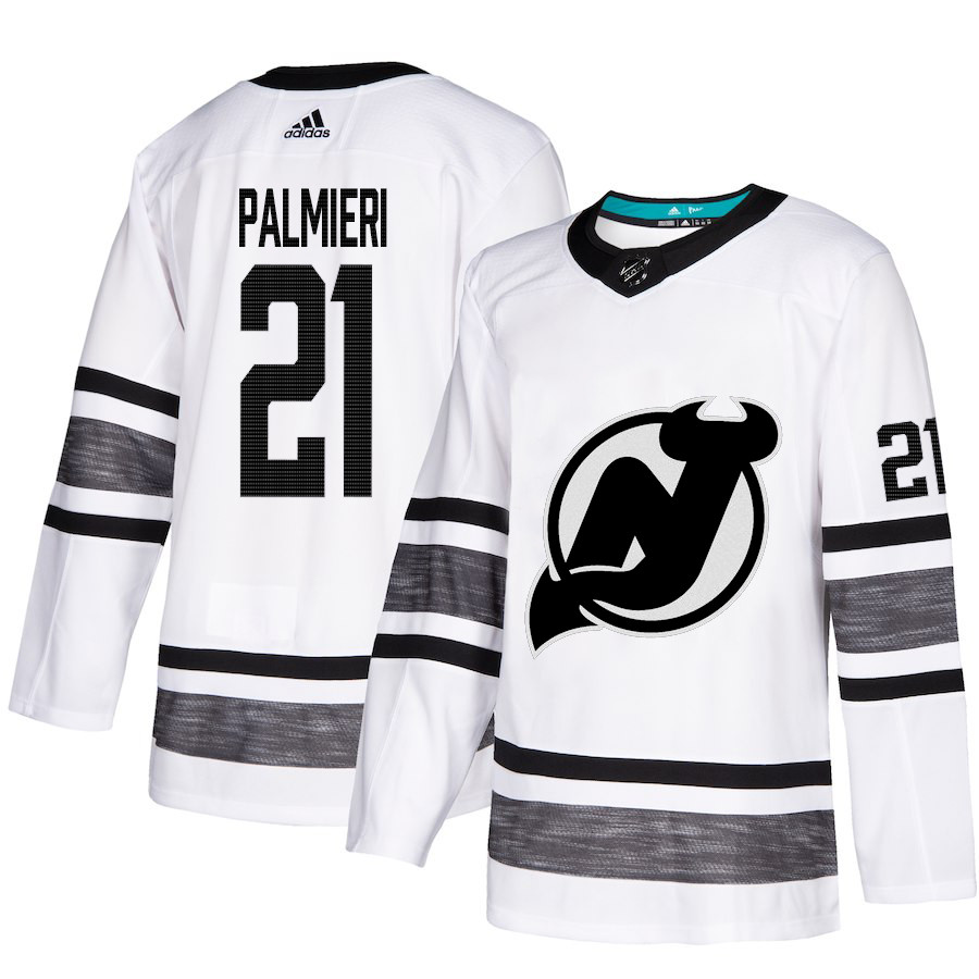 Devils #21 Kyle Palmieri White Authentic 2019 All Star Stitched Hockey Jersey