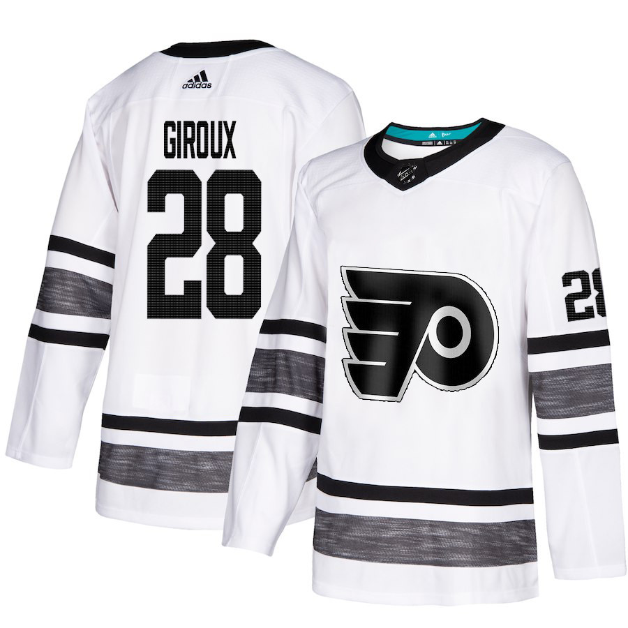 Flyers #28 Claude Giroux White Authentic 2019 All Star Stitched Hockey Jersey