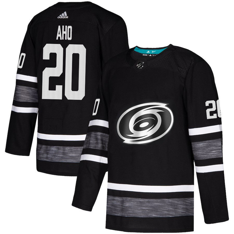 Hurricanes #20 Sebastian Aho Black Authentic 2019 All Star Stitched Hockey Jersey