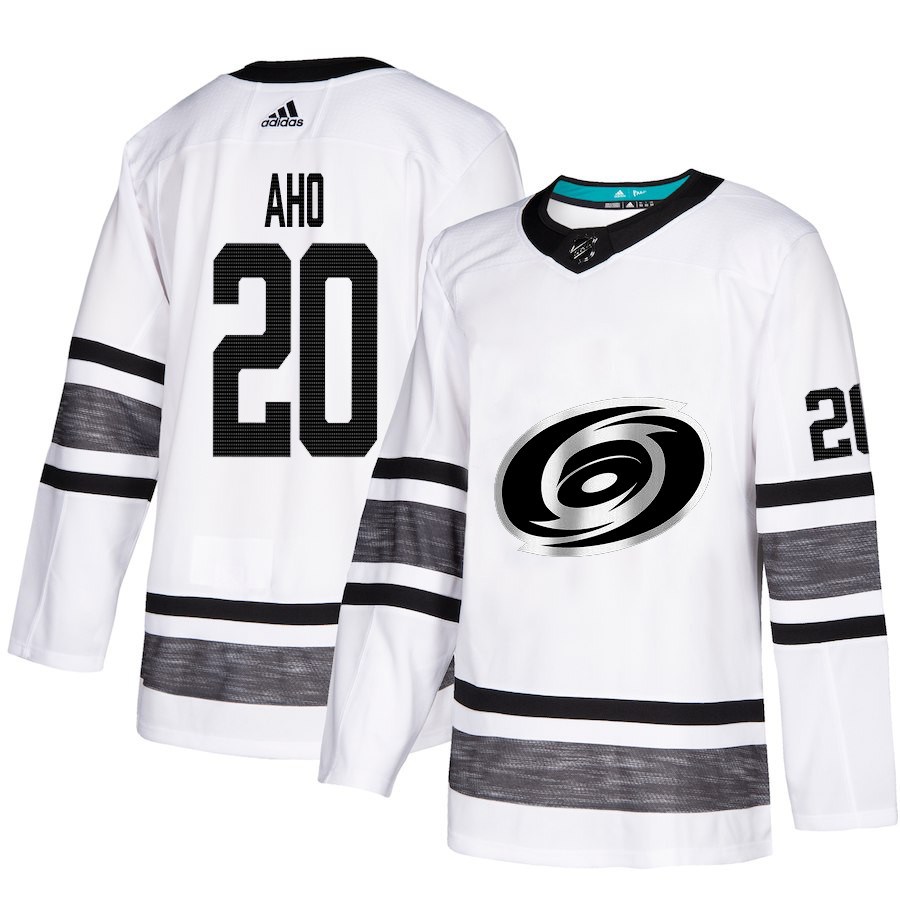 Hurricanes #20 Sebastian Aho White Authentic 2019 All Star Stitched Hockey Jersey