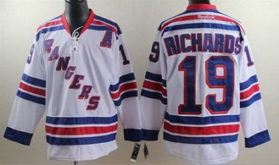 New York Rangers 19# Brad Richards white Jersey