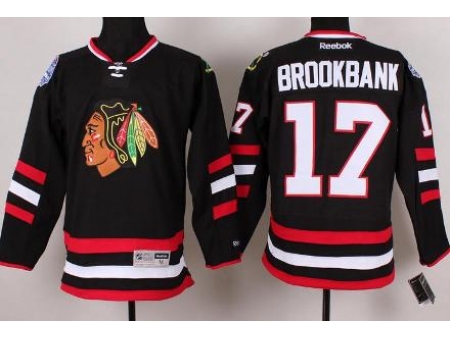 Chicago Blackhawks 17 Sheldon Brookbank Black 2014 Stadium Series NHL Jersey A PATCH