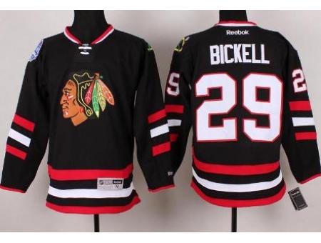 Chicago Blackhawks 29 Bryan Bickell Black 2014 Stadium Series NHL Jersey A PATCH