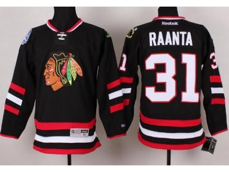 Chicago Blackhawks 31 Antti Raanta Black 2014 Stadium Series NHL Jersey A PATCH