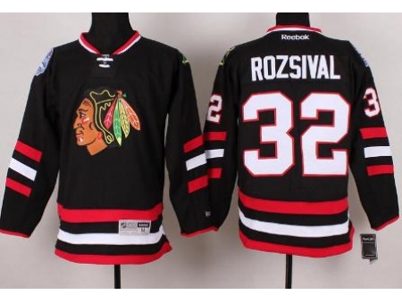 Chicago Blackhawks 32 Michal Rozsival Black 2014 Stadium Series NHL Jersey A PATCH